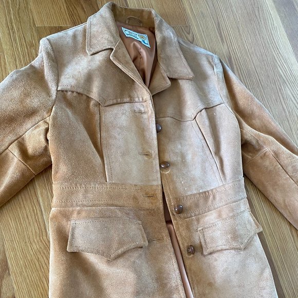 Vintage 70's Suede Western Jacket - Size L - Picture 2 of 4
